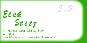 elek stitz business card